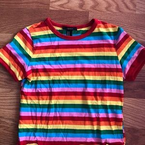 forever 21, rainbow top, size M